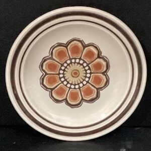 Homer Laughlin Aztec Brown Floral Bread Plate Earthenware